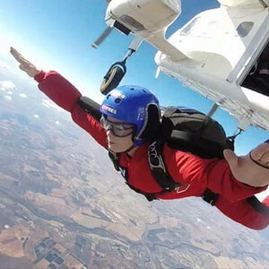 Photo of Amanda Evans. Skydiving with Active Skydiving at their residential AFF course at skydive spain.