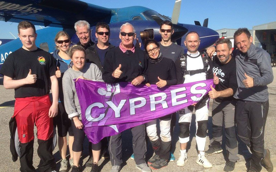 A previous group at Skydive spain learning to skydive on residential AFF courses with Active Skydiving.